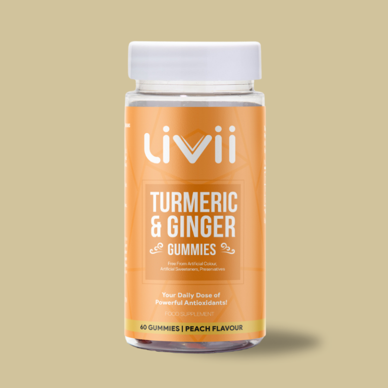 Turmeric and Ginger Vegan Gummies 60 - Livii Supplements