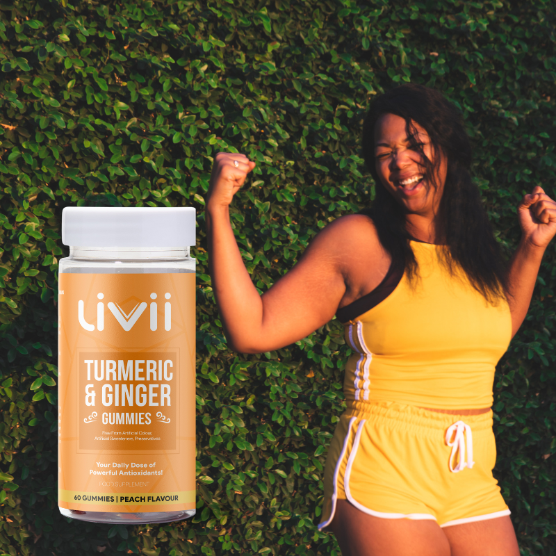 Turmeric and Ginger Vegan Gummies 60 - Livii Supplements